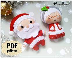 Free for commercial use no attribution required high quality images. Christmas Pattern Felt Santa Claus And Mrs Claus Pattern Pdf Christmas Ornaments Felt Pattern Santa Sewing Tutorial Christmas Diy Ornaments In 2021 Felt Christmas Ornaments Felt Ornaments Diy Christmas Ornaments