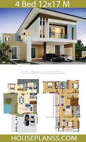 4 bedroom colonial house plans. House Design Idea 12x17 With 4 Bedrooms House Plans S House Outside Design Model House Plan Duplex House Design