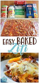 Easy Baked Ziti Is A Filing And Tasty Comfort Food Recipe Pasta Beef Cheese Yum Bakedziti Easy Baked Ziti Baked Ziti Recipe Easy Baking