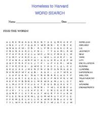 Homeless To Harvard Word Search Movie Or Book By Orrin Curtis Tpt