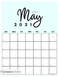 Free 2021 calendar image in vertical layout with 12 months calendar on one page. Printable Calendar By Month In 3 Cute Colors Saturdaygift In 2021 Calendar Print Calendar May Aesthetic