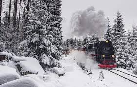 фотографии снега и льда в природе на улицах города Zima Les Poezd Outdoor Train Snow