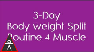 body weight routine for muscle m