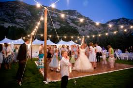 Outdoor Dance Floor Still Think This Would Be Awesome Outdoor Dance Floors Outdoor Wedding Lighting Outdoor Wedding