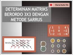Minor kofaktor matriks mat eko stat eko metrik. 33 Determinan Matriks Berordo 3x3 Dengan Metode Sarrus Dan Contohnya Youtube