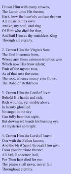 Crown Him With Many Crowns Gospel Song Lyrics Gospel Song Beautiful Lyrics