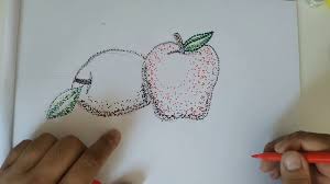 Dibujo de puntillismo de arbol bonito y facil | obtén más información sobre. Dibujo Tecnica De Puntillismo Manzanas A Colores Youtube