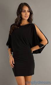 Short Dress With 3 4 Length Sleeves By Betsy And Adam Sweet Sixteen Dresses Short Prom Girl Dresses Cheap Mini Dresses