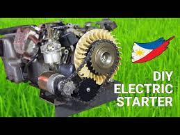 Diy Electric Starter For Petrol Gasoline Engine Using Bicycle Sprocket Youtube