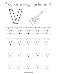 Giving young learners a lot of opportunities to color allows them to build strong hand muscles and. Trace Small Letter V Novocom Top