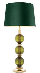 You can even try out one end table lamp paired with a floor lamp. Casa Padrino Luxury Table Lamp Green Gold O 50 X H 105 Cm Living Room Table Light With Hand Blown Glass