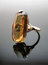 Striking Vintage 9ct Gold Natural Citrine Dress Ring Size Us 6 5 Uk M 1 2 3 8g Precious Gemstone Rings Vintage Jewelry Gold Diamond Watches