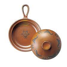 2件85折 日本meister hand cookpan 直火單柄烤盤 附蓋 棕色鴨 烤盤 雙耳淺鍋 鍋具 餐廚 wuz屋子 pottery decorative plates decor