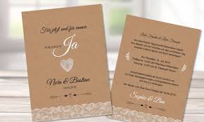 Eine hochzeitseinladung aus kraftpapier ist etwas ganz besonderes! Einladungskarten Hochzeit Spitze Vintage Fingerprint