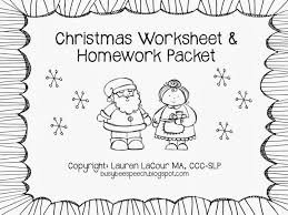 Free printable pdf resources for teachers and homeschoolers. Christmas Worksheets More Busy Bee Speech