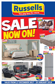 Check spelling or type a new query. Russells Big Sale 27 Dec 2017 20 Jan 2018 M Guzzle Co Za