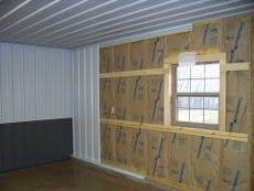 Insulation And Interior Metal Liner Barn Interior Pole Barn Insulation Barn House Plans