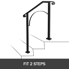 Pool steps, recessed steps, ladders, stairs, and hand rails requirements section 3111b, title 24, california code of regulations. Iron Handrail Arch Step Hand Rail 2 Railing Rail Fits 2 Steps Paver H Vevor Us