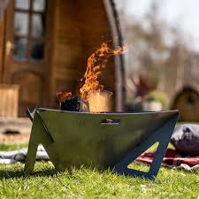 When purchasing bricks for the fire pit wall, go for something sturdy like retaining wall bricks or concrete pavers. Arada Small Delta Firepit Stoves Are Us
