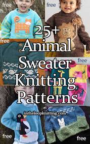 Animal Baby Sweater Knitting Patterns In The Loop Knitting