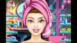 barbie party make up game