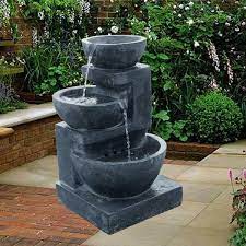 4 out of 5 stars. Solar Powered Charcoal Patio Garden Water Feature Fountain With Led Lights For Sale Online Ebay
