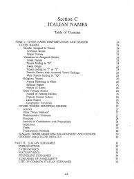 Most common last names in italy: Italian Extraction Guide Section C Part 1 Grammatical Gender Noun