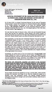 Usually, a standard font of arial or times new roman is. Kakai Bautista Breaks Silence On Demand Letter From Mario Maurer S Camp