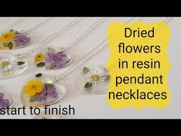 We introduce you to the resin casting technique. Flowers In Resin Pendant Jewellery From Start To Finish Youtube