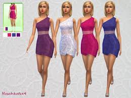 Naschkatze9 S Dizzying Cocktail Dress Sims Sims 4 The Sims