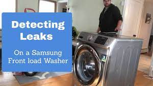 The water is leaking from the washer, or. Detecting Leaks On A Samsung Front Load Washer Youtube