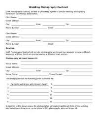 Contract for wedding video and photography services. 32 Sample Contract Templates In Microsoft Word Hloom
