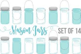 Download Clip Art Vector Mason Jars Graphic By Sonyadehart Creative Fabrica Mason Jars Mason Jar Clip Art Ball Jars SVG Cut Files