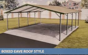 Boxed Eave Style Metal Carport By Eagle Carports Home Farm Equipment Steel Buildings Fixtures Tools Saunas More