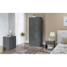 Made in italy, light elm eco veneer high gloss. High Gloss Bedroom Furniture Wayfair Co Uk