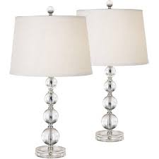 Stilnovo aj accent table lamp, $143.29 360 Lighting Modern Accent Table Lamps Set Of 2 Clear Stacked Ball Off White Drum Shade For Living Room Family Bedroom Bedside Target
