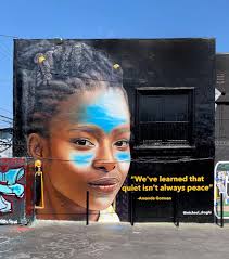 Amanda Gorman tribute by Michael Draghi in the Fame Yard.