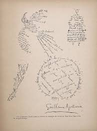 Calligrame By Apollinaire Visual Poetry Dadaism Art Poetry Ideas