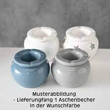 Ls Design Posacenere Antivento Ceramica Star Sterne Weiss