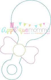 Baby Ratle Vintage Embroidery Design Baby Shower Crafts Baby Boy Fabric Vintage Embroidery