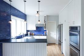 The tiles are nice colour but will they date? Blue And White Kitchen Houzz