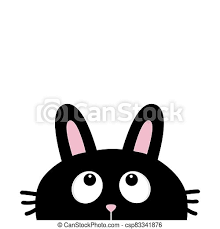 At artranked.com find thousands of paintings categorized into thousands of categories. Black Rabbit Bunny Face Head Silhouette With Long Ears Looking Up Cute Cartoon Funny Character Kawaii Animal Baby Card Canstock