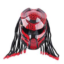 Predator Motorcycle Full Face Helmet Pride Armour Predator motorcycle helmet comes with carbon fiber material which provides high impact resistance with dot safety standard. usd