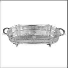 Stainless steel metal serving trays. India Large Silver Plated Brass Serving Gallery Tray Customizable Base And Finish Options On Global Sources Tray Tableware Serving Tray Set