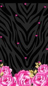 Pink Black Wallpaper Freebie Pink And Black Wallpaper Animal Print Wallpaper Black Wallpaper