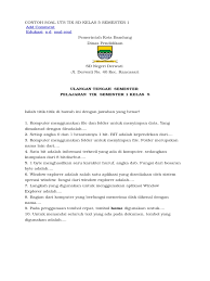 Check spelling or type a new query. Contoh Soal Tik Kelas 5 Sd Semester 1 Bagikan Contoh