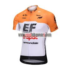 2018 Team Ef Drapac Cannondale Cycle Apparel Biking Jersey Top Shirt Maillot Cycliste Orange White