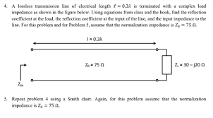 solved a lossless transmission line of electrical length