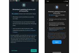 Dengan menekan tombol 'setuju' maka anda menyetujui persyaratan baru kami akan akan efektif mulai senin 8 februari 2021. Whatsapp Beri Syarat Pemakaian Baru Data Pengguna Akan Diteruskan Ke Facebook Biskom