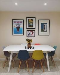 Aver White Extending Dining Table With Colourful Dining Chairs Colored Dining Chairs White Extending Dining Table Dining Room Chairs Ikea